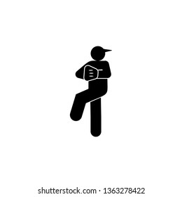 man baseball glyph icon. Element of baseball sport illustration icon. Signs and symbols can be used for web, logo, mobile app, UI, UX