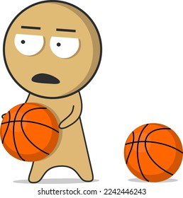 Hombre con baloncesto. Baloncesto 