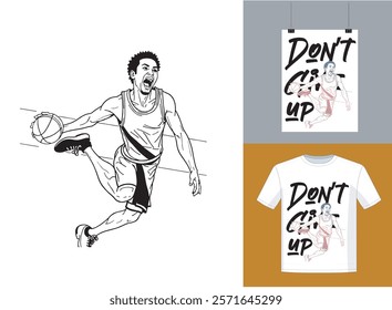 man basketball line art jump doing a dunk graphic resource fot tshirt ,poster, ect, basketball thirt vector, basketball line art