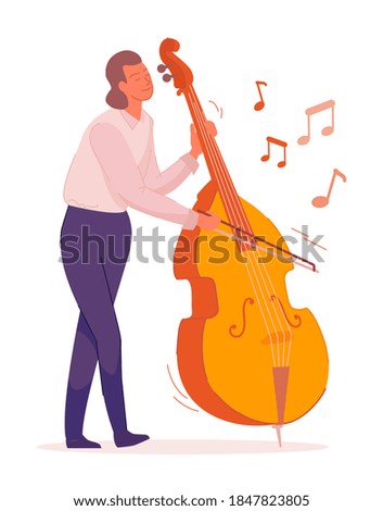 Similar – Image, Stock Photo music Music Double bass