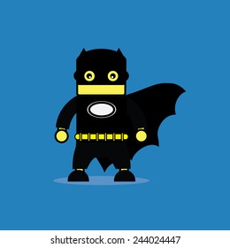 Man in the bat costume.