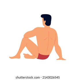 man in bathing suit icon isolated