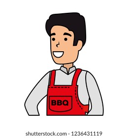 Man With Bbq Apron Character