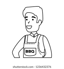 Man With Bbq Apron Character