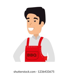 Man With Bbq Apron Character