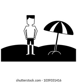 man in the beach icon image 