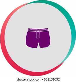 Man Beach Shorts  icon. Vector design.