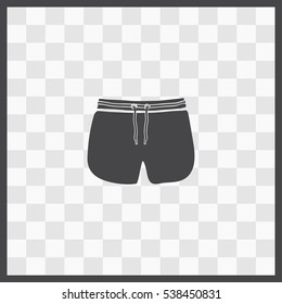 Man Beach Shorts vector icon. Isolated illustration. Business picture.