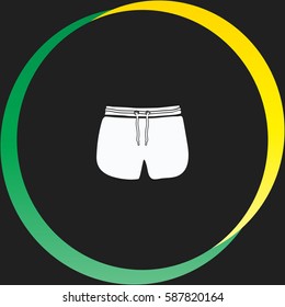 Man Beach Shorts vector  icon