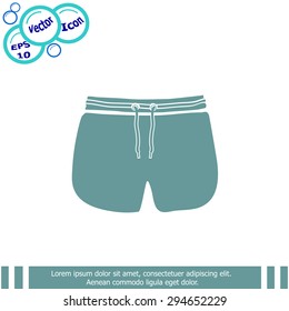 Man Beach Shorts Vector Template