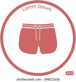 Man Beach Shorts Vector Template