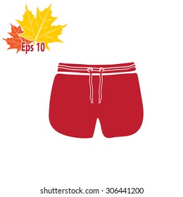 Man Beach Shorts Vector Template
