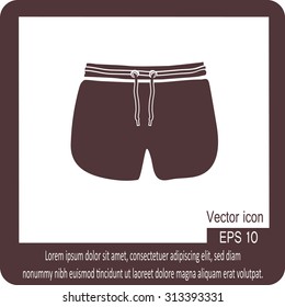 Man Beach Shorts Vector Template