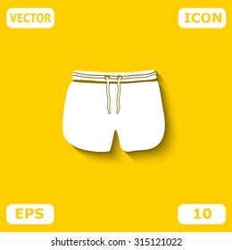 Man Beach Shorts Vector Template