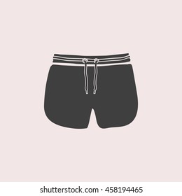 Man Beach Shorts web icon. Isolated illustration