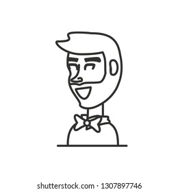 man with beard avatar character