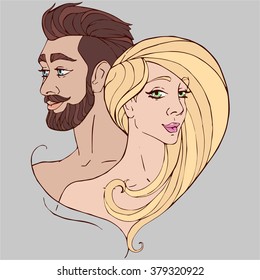 the man with the beard and the blonde