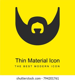 Man with Beard bright yellow material minimal icon or logo design