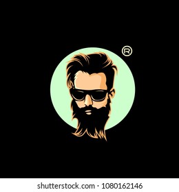 A man with beard can be use for logo and anything brand