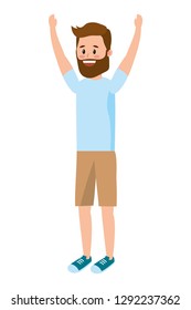 Man with beard cartoon