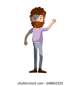 man with beard and casual clothes