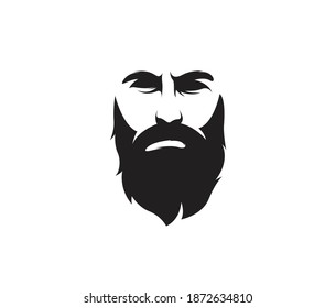 Man beard design vector eps