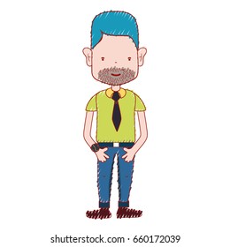 man with beard and hairstyle