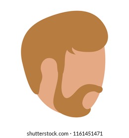 Man with beard head faceless