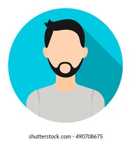 Man with beard icon cartoon. Single avatar,peaople icon from the big avatar set.
