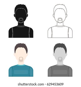 Man with a beard icon cartoon. Single avatar,peaople icon from the big avatar cartoon.