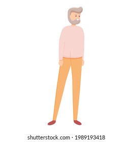 Man with beard icon. Cartoon of Man with beard vector icon for web design isolated on white background