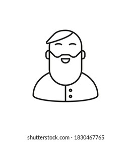man with beard icon element of barbershop icon for mobile concept and web apps. Thin line man with beard icon can be used for web and mobile. Premium icon on white background