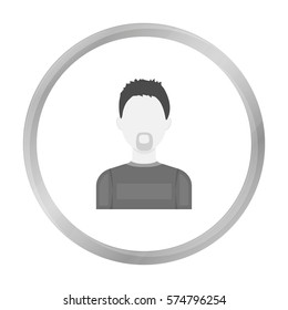 Man with a beard icon monochrome. Single avatar,peaople icon from the big avatar monochrome.
