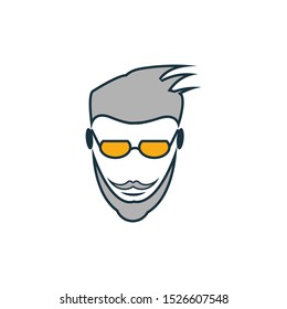 A Man With A Beard icon. Outline filled creative elemet from barber shop icons collection. Premium a man with a beard icon for ui, ux, apps, software and infographics.