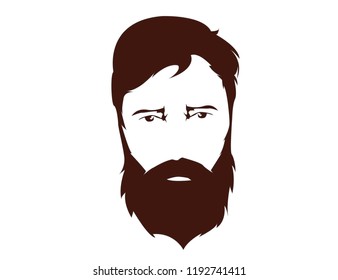 Man beard illustrated desogn