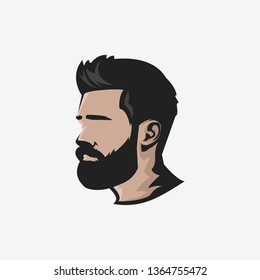 Man Beard Ilustration. Can use for logo, branding or you e-sport logo.