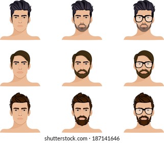 Man Beard Mustache Hipster Glasses