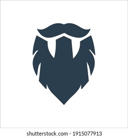 Man beard and mustache logo ,icon vector illustration