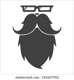 Man beard and mustache logo ,icon vector illustration