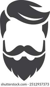 a man with a beard and mustache on a white background