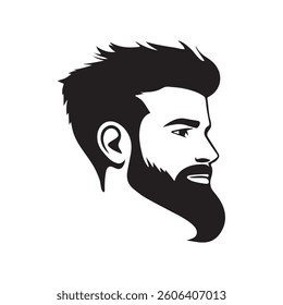 a man with a beard and a mustache is shown in a silhouette