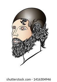 man with beard portrait face head