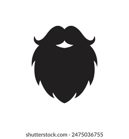 Man Beard Silhouette Vector Illustration