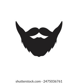 Mann Bart Silhouette Vektorillustration