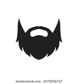 Silueta de barba de hombre Ilustración vectorial
