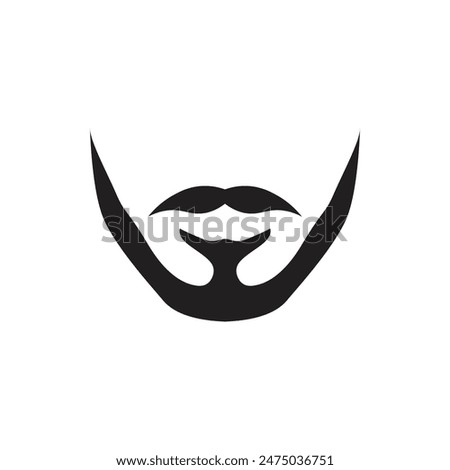 Man Beard Silhouette Vector Illustration