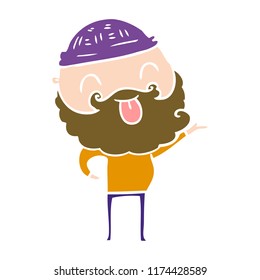 man with beard sticking out tongue