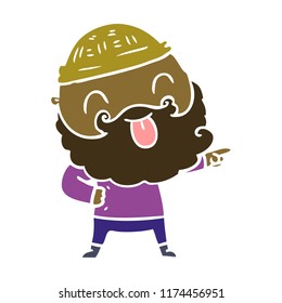 man with beard sticking out tongue