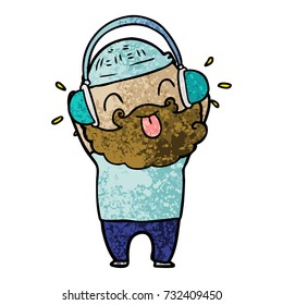 man with beard sticking out tongue
