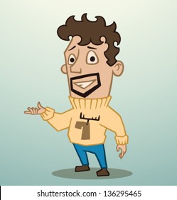 Man with a beard, vector